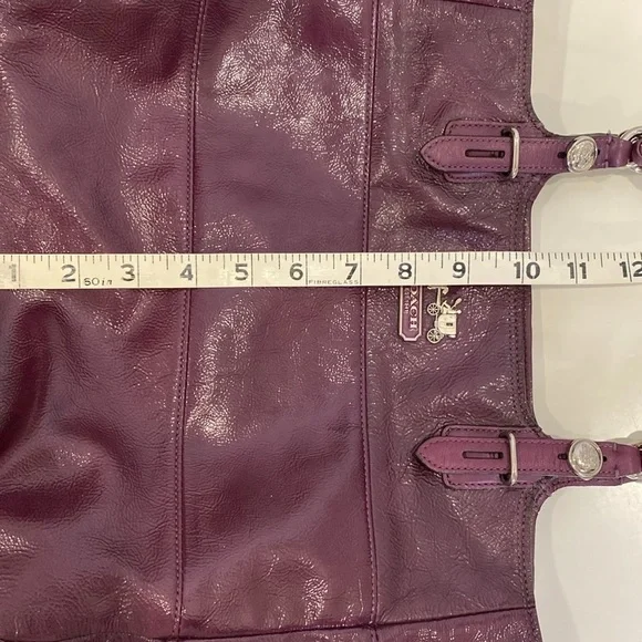 Coach Tribeca Double Strap Patent Leather Tote Shoulder Bag 14123‎ Authentic - Picture 12 of 16